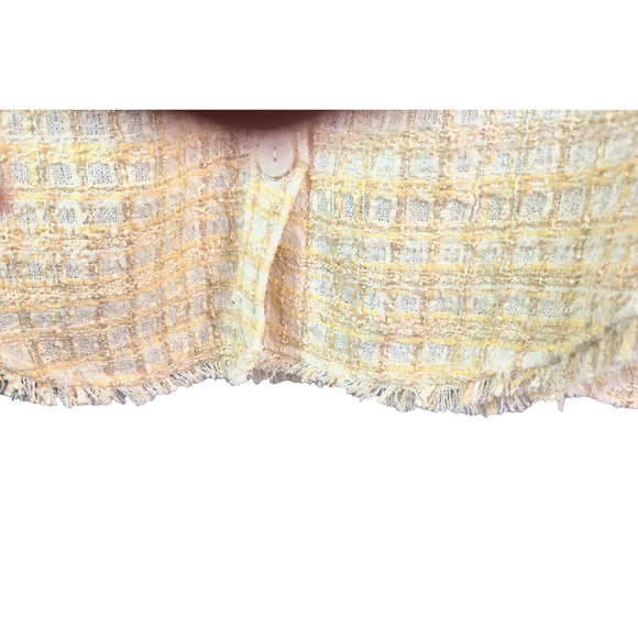 Lulu’s Ivory Tweed Knit Shacket – Size Small – Button Front Jacket - Picture 6 of 13